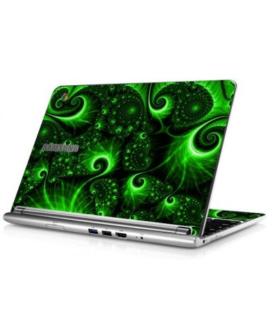 Samsung Chromebook XE303C12 GREEN SWIRLS Skin