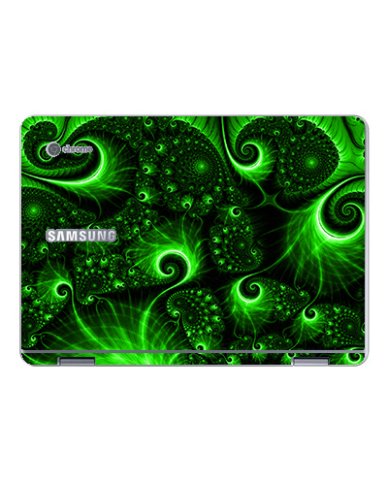 Samsung Chromebook XE525QBB GREEN SWIRLS Laptop Skin