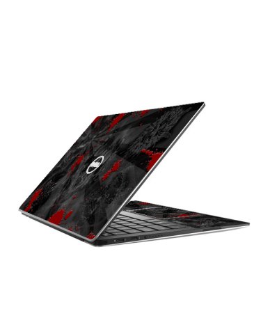 Dell XPS 13 9380 BLACK SKULLS RED Laptop Skin