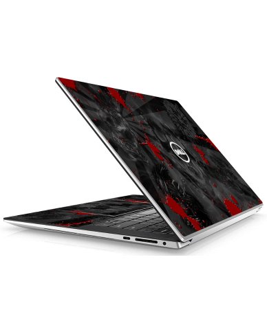 Dell XPS 15 9500 / 9510 BLACK SKULLS RED Laptop Skin