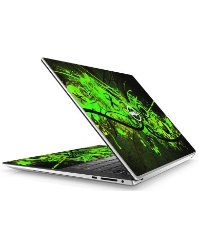 Dell XPS 15 9500 / 9510 GRAFFITI GREEN Laptop Skin