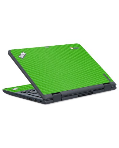IBM/Lenovo Chromebook Yoga 11E G2 GREEN CARBON FIBER Laptop Skin