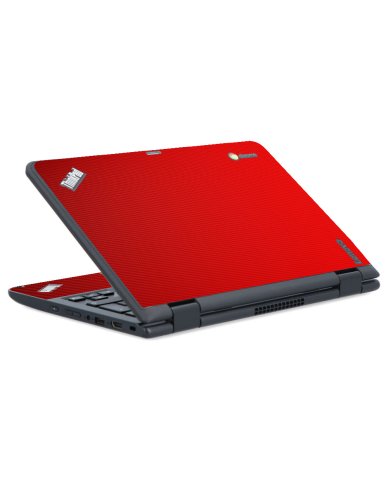 IBM/Lenovo Chromebook Yoga 11E G2 RED CARBON FIBER Laptop Skin