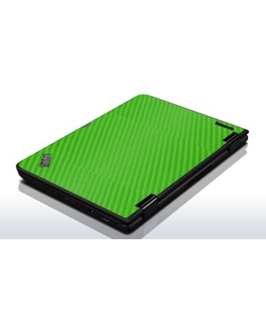IBM/Lenovo 11e Chromebook GREEN CARBON FIBER Laptop Skin