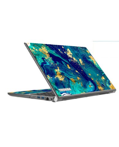 Toshiba Tecra Z50-A BLUE AND GOLD MARBLE Laptop Skin