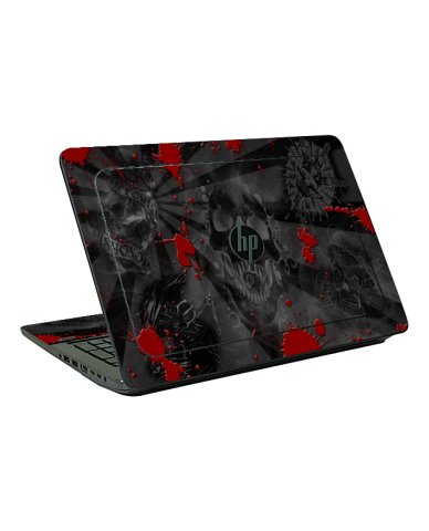 HP ZBook 15 G3 / G4 BLACK SKULLS RED Laptop Skin