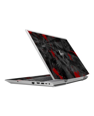 HP ZBook 15V G5 Mobile Workstation BLACK SKULLS RED Laptop Skin