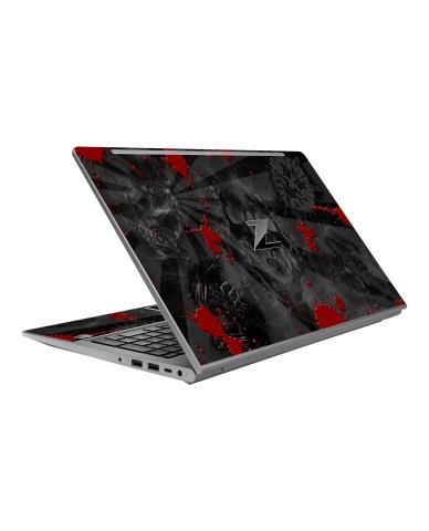 HP ZBook Power G9 Mobile Workstation BLACK SKULLS RED Laptop Skin
