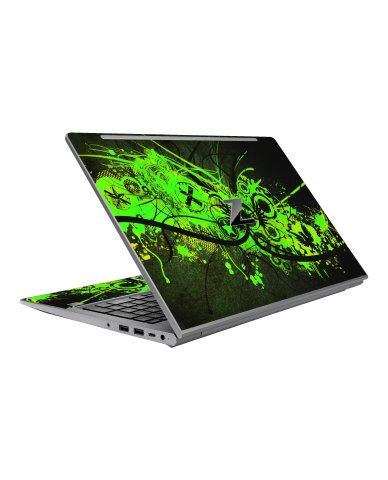 HP ZBook Power G9 Mobile Workstation GRAFFITI GREEN Laptop Skin