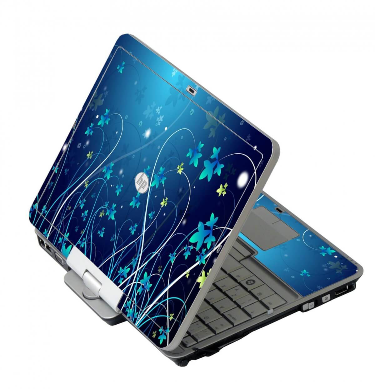 Blue Flowers HP 2760P Laptop Skin