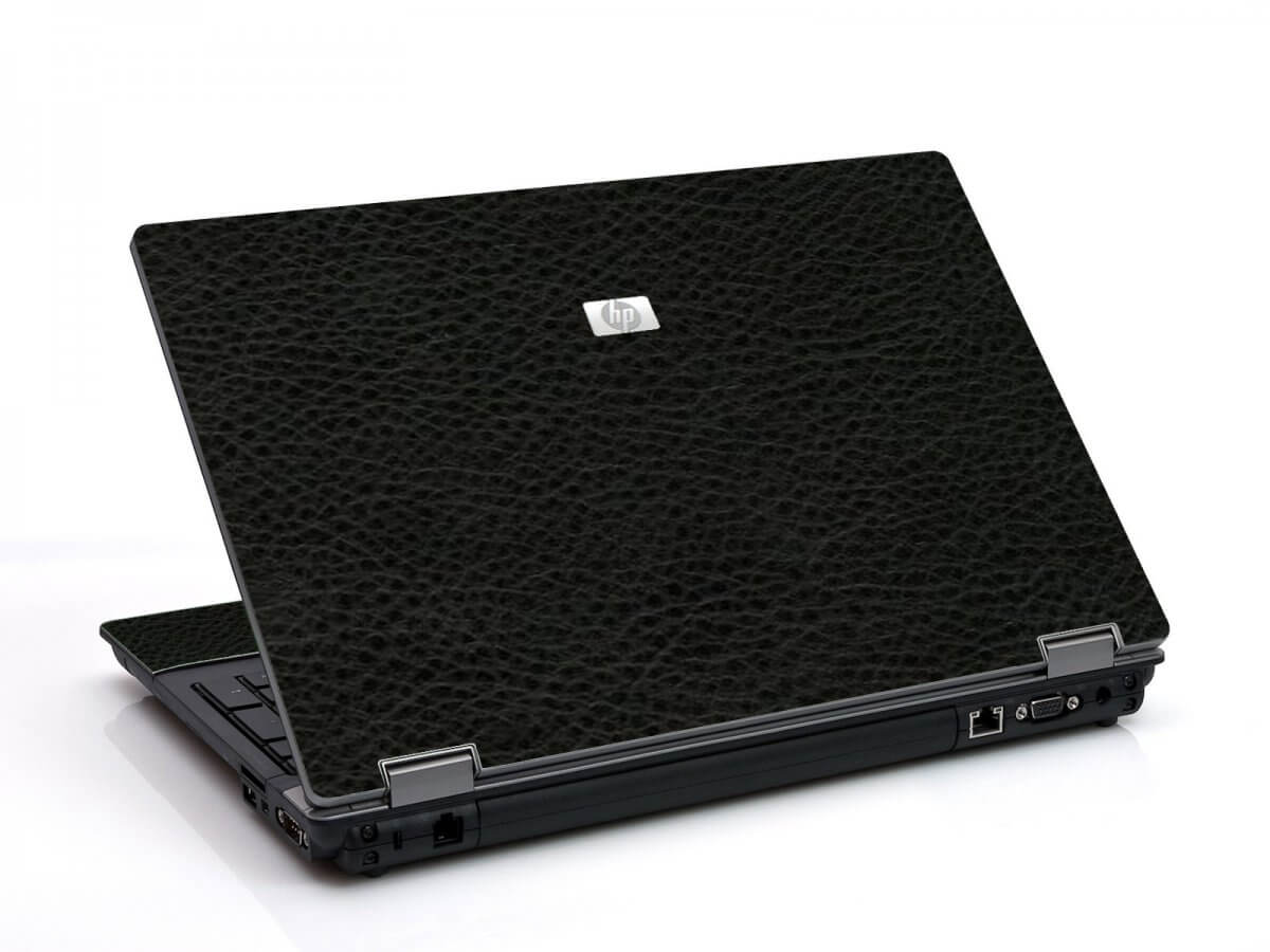 Black Leather 6530B Laptop Skin