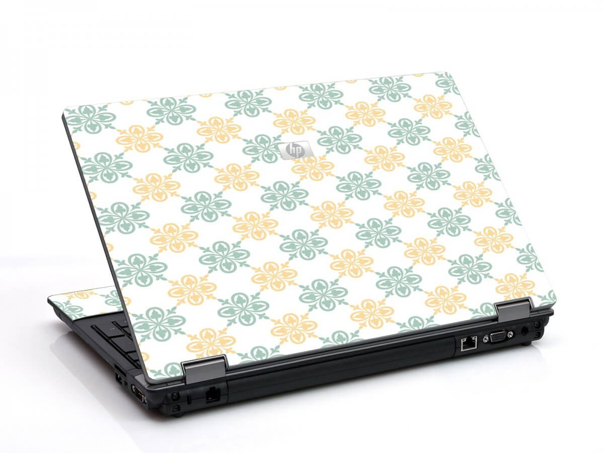 Yellow Green Flowers 6530B Laptop Skin