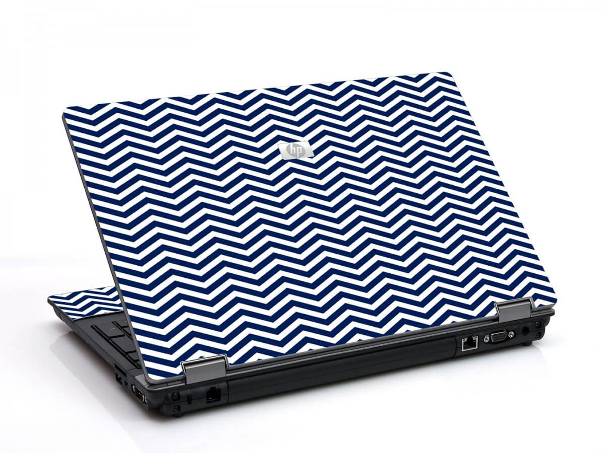 Blue Wavy Chevron 6730B Laptop Skin