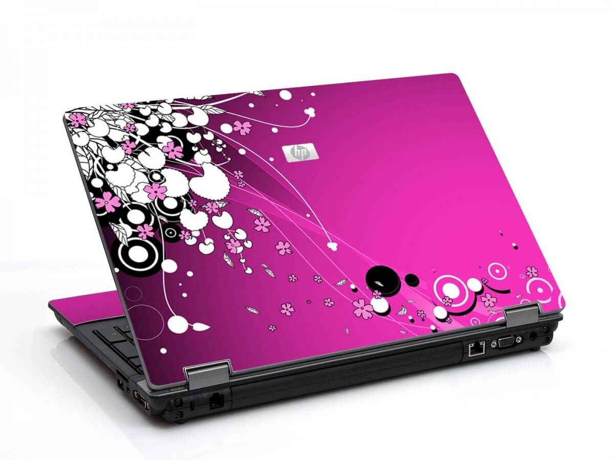 Pink Flowers 6730B Laptop Skin