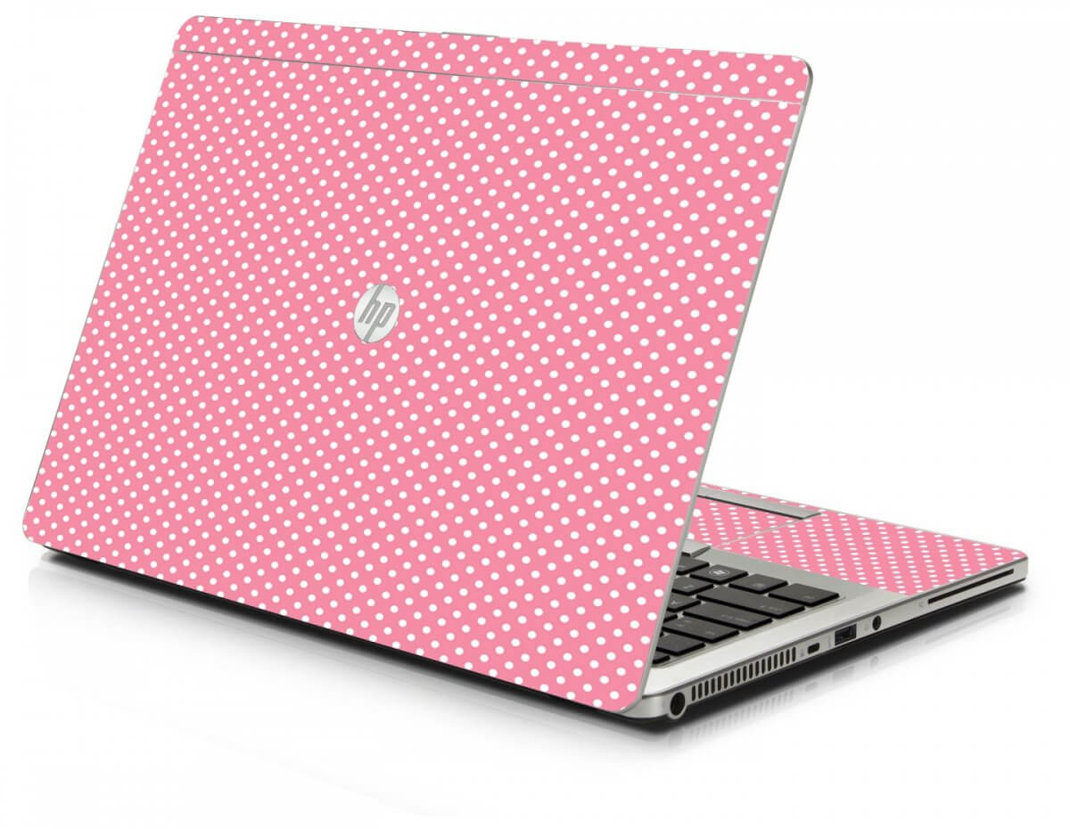Retro Salmon Polka HP 9470M Laptop Skin