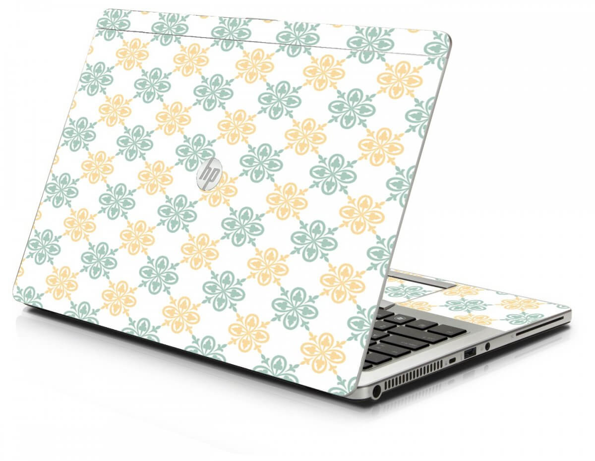 Yellow Green Flowers HP 9470M Laptop Skin