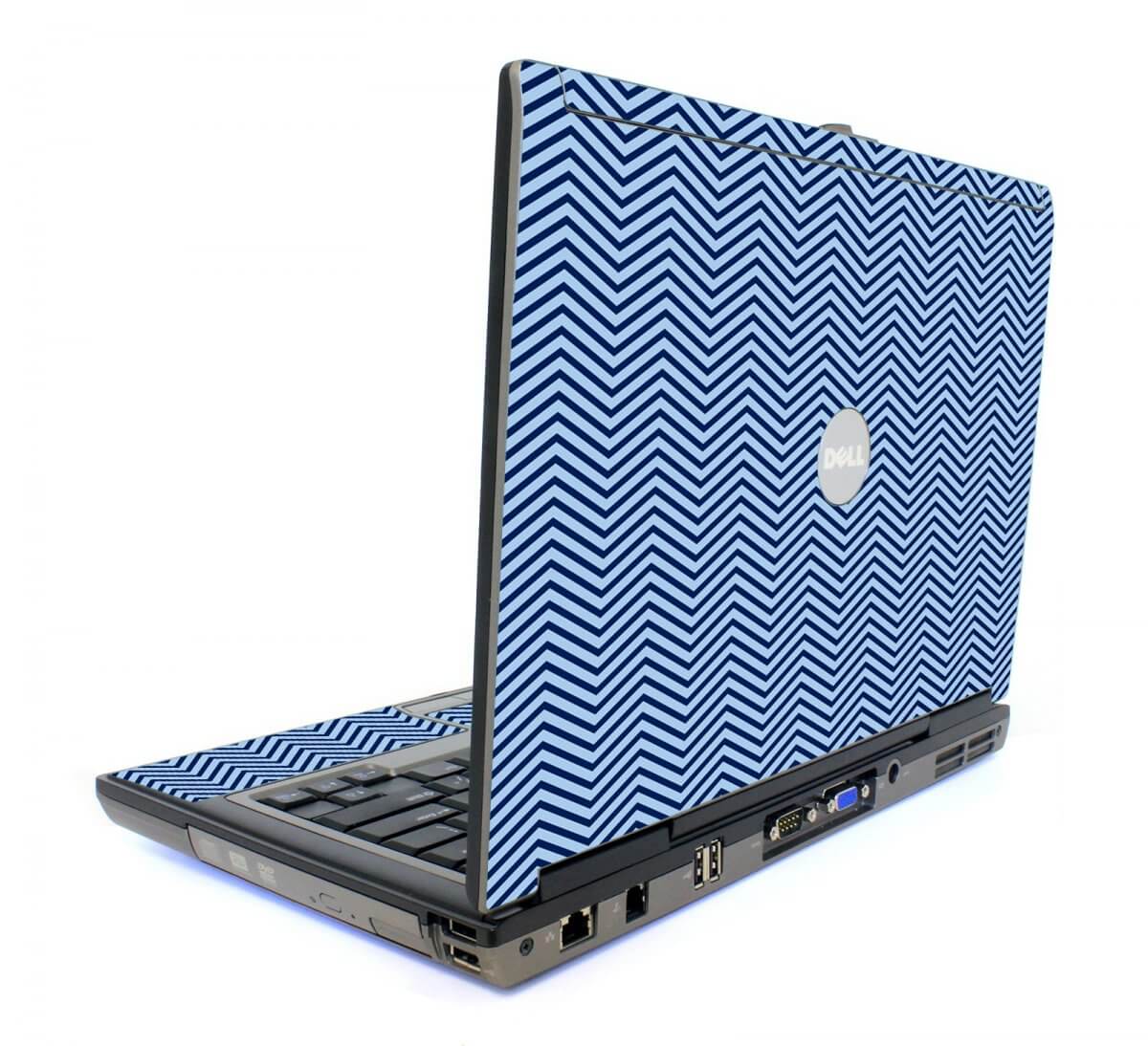 Blue On Blue Chevron Dell D620 Laptop Skin