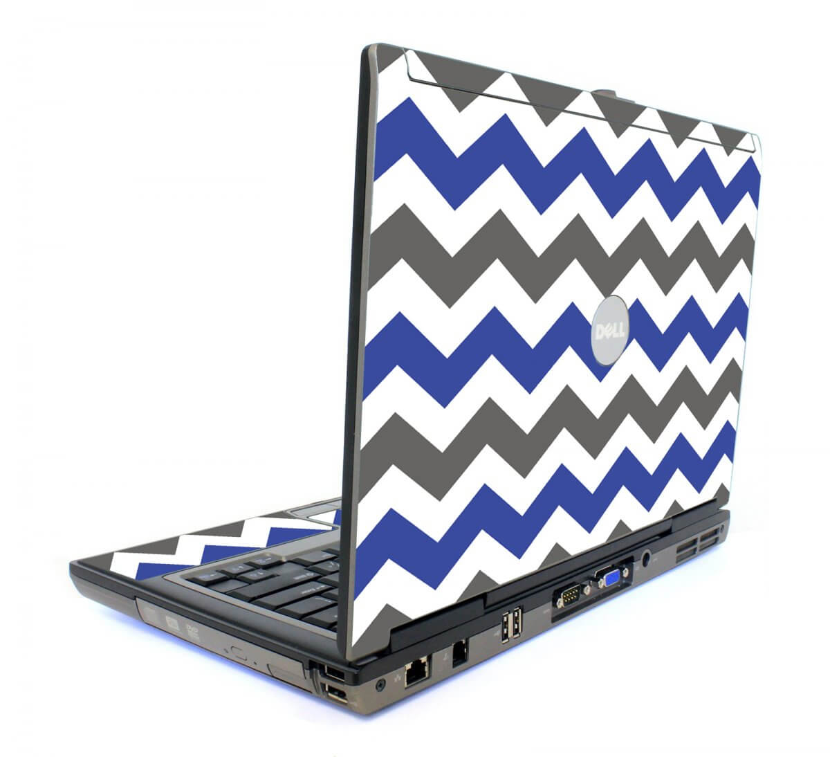 Grey Blue Chevron Dell D620 Laptop Skin