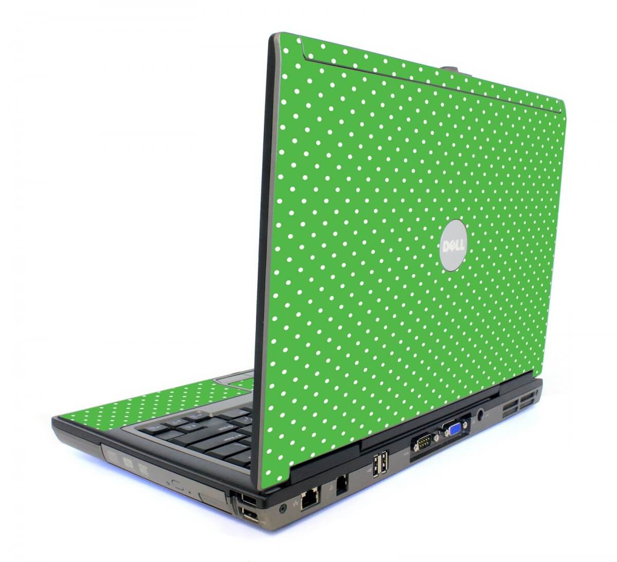 Kelly Green Polka Dell D620 Laptop Skin