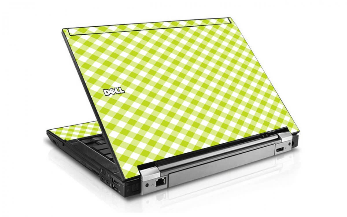 Green Checkered Dell E4300 Laptop Skin