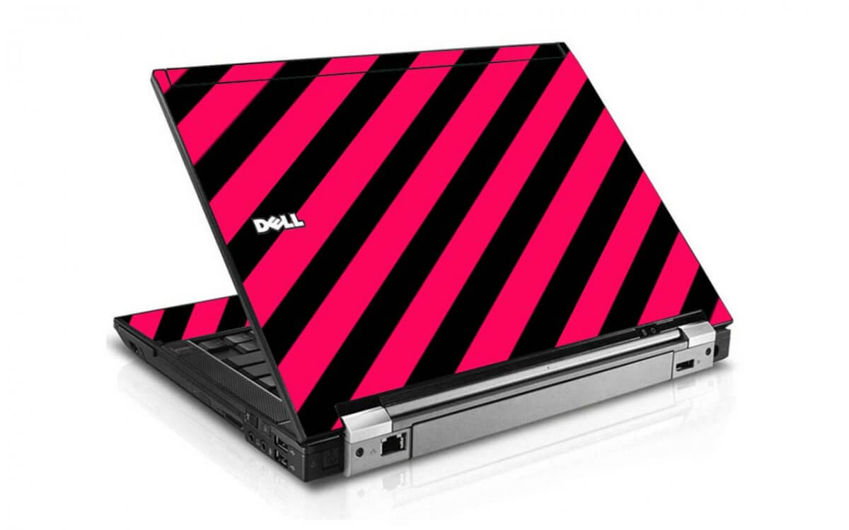 Pink Black Stripe Dell E4310 Laptop Skin