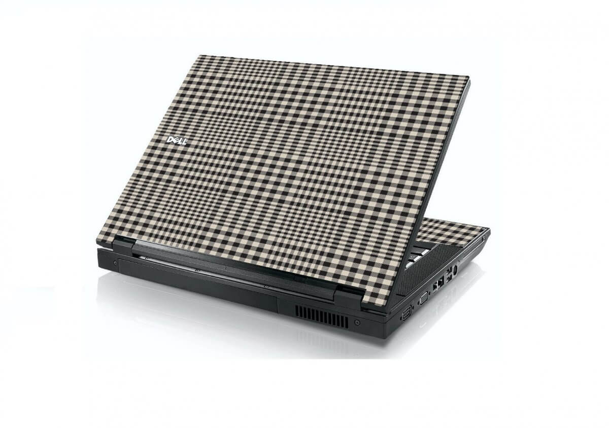 Grey Plaid Dell E5400 Laptop Skin