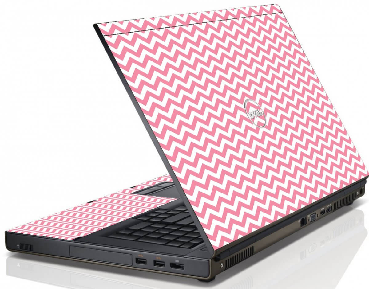 Pink Chevron Waves Dell M4600 Laptop Skin