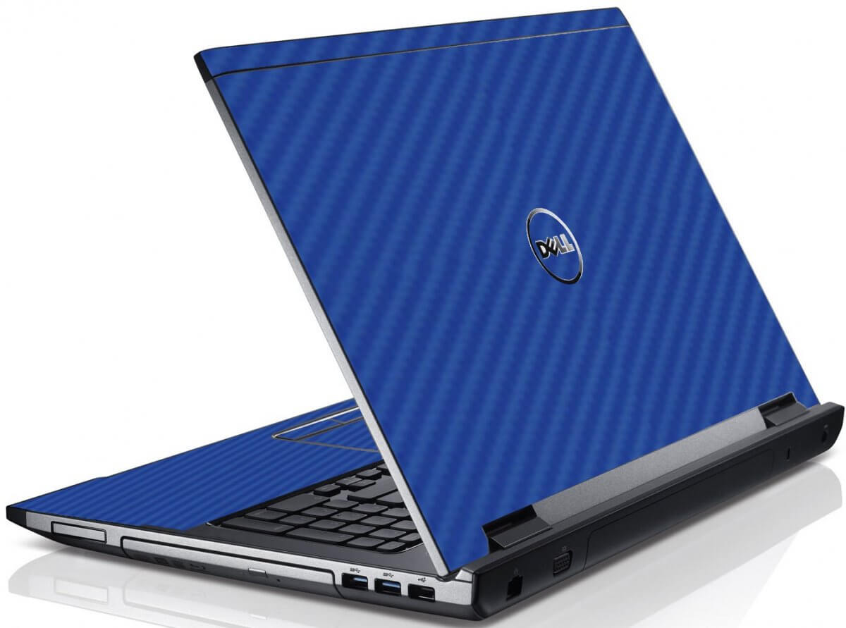 Blue Carbon Fiber Dell V3550 Laptop Skin