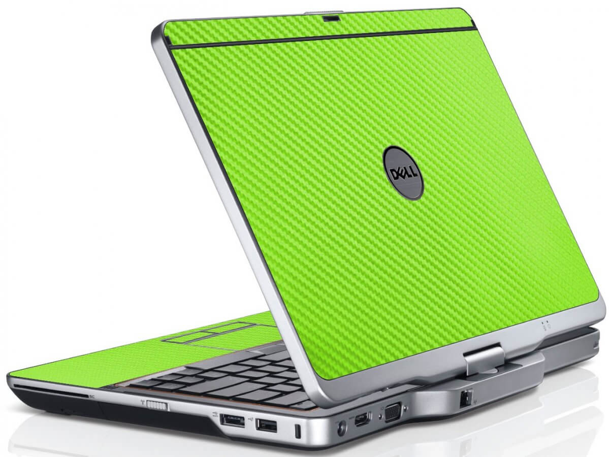 Green Carbon Fiber Dell XT3 Laptop Skin