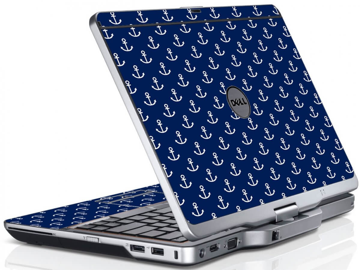 Navy White Anchors Dell XT3 Laptop Skin