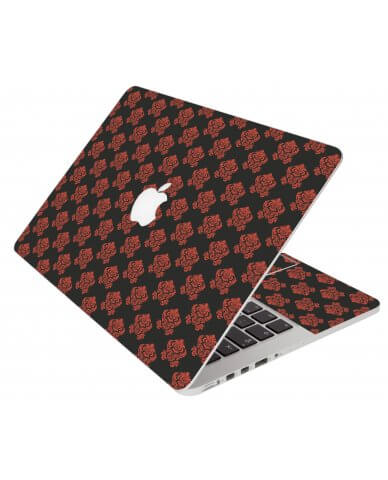 Black Flower Burst Apple Macbook Air 11 A1370 Laptop Skin