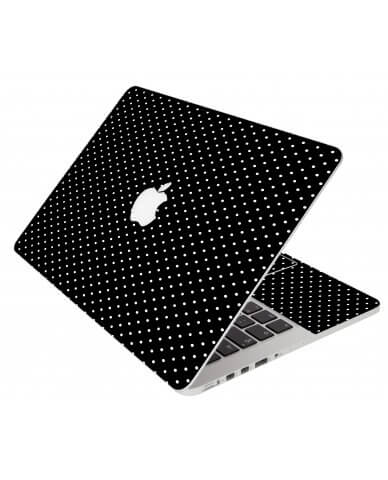 Black Polka Dots Apple Macbook Air 11 A1370 Laptop Skin
