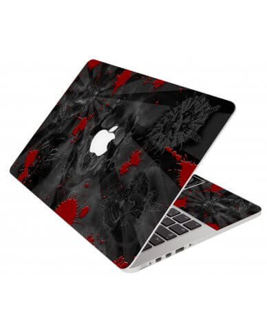 Black Skull Red Apple Macbook Air 11 A1370 Laptop Skin