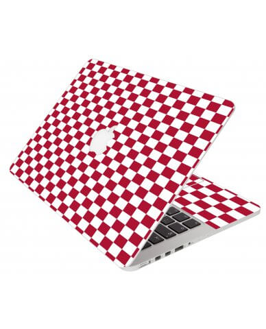 Red Checkered Apple Macbook Air 11 A1370 Laptop Skin