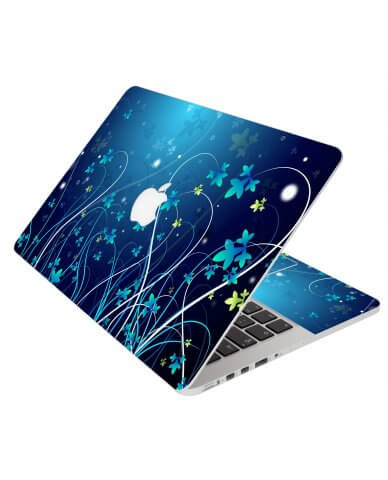 Blue Flower Apple Macbook Pro 17 A1151 Laptop Skin