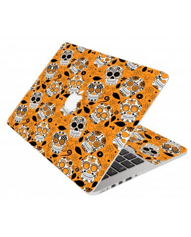 Orange Sugar Skull Apple Macbook Pro 17 A1151 Laptop 
Skin