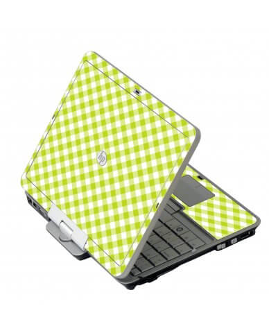 Green Checkered HP 2760P Laptop Skin