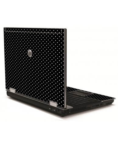 Black Polka Dots HP 8540W Laptop Skin