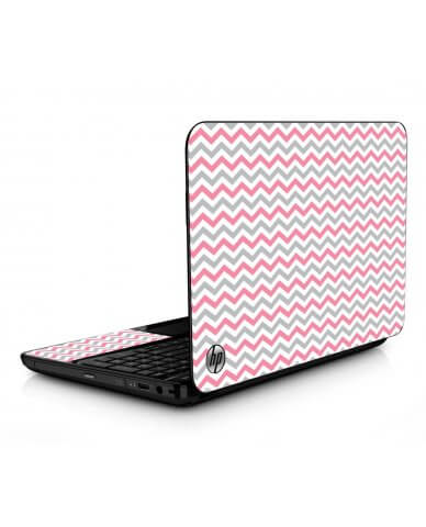 Pink Grey Chevron Waves HPG6 Laptop Skin