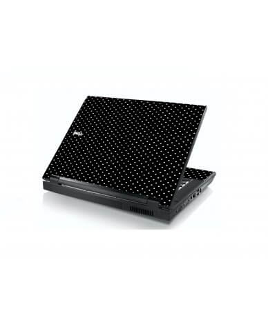 Black Polka Dots Dell E5400 Laptop Skin