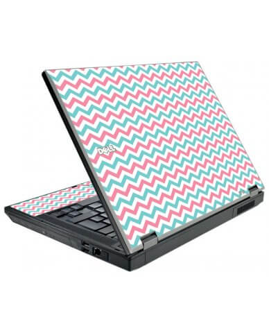 Pink Teal Chevron Waves Dell E5510 Laptop Skin