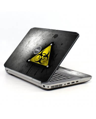 Black Caution Dell E5520 Laptop Skin
