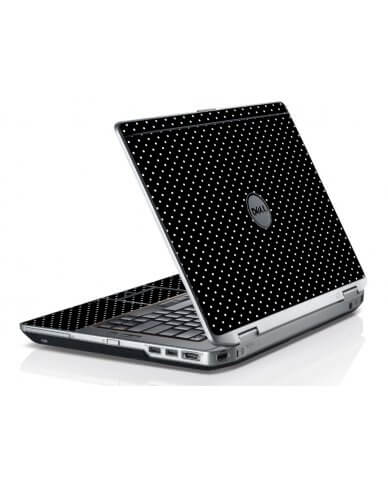 Black Polka Dots Dell E6420 Laptop Skin