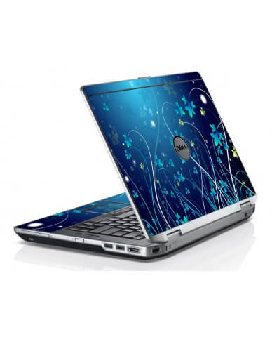 Blue Flowers Dell E6420 Laptop Skin