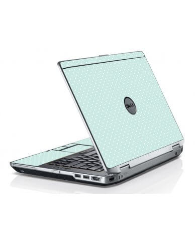 Light Blue Polka Dell E6420 Laptop Skin