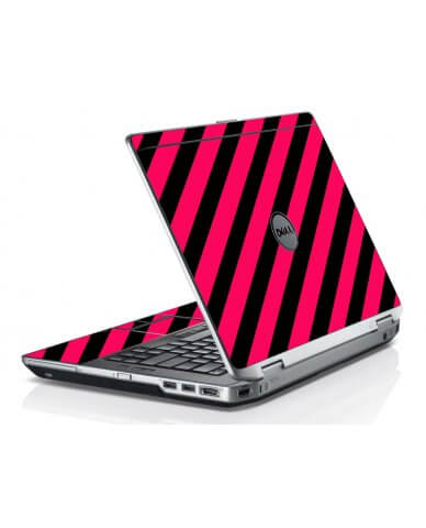 Pink Black Stripe Dell E6420 Laptop Skin