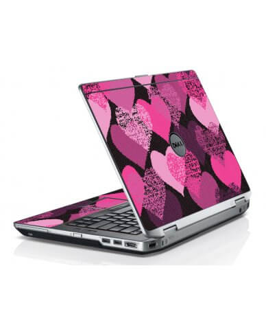 Pink Mosaic Hearts Dell E6420 Laptop Skin
