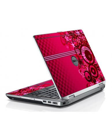 Pink Grunge Stars Dell E6530 Laptop Skin