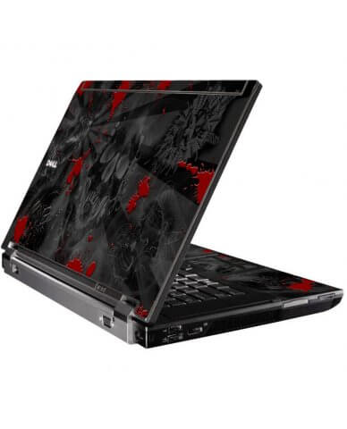 Black Skulls Red Dell M4500 Laptop Skin