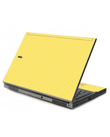 Yellow Polka Dot Dell M6500 Laptop Skin